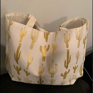 Summer beach/travel bag ivory/gold brand new